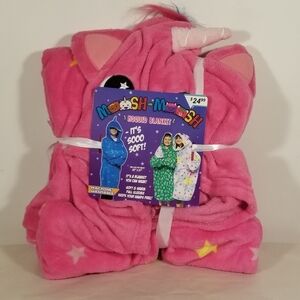 Moosh Moosh Caticorn Cat Unicorn Hooded Blanket 23x27 One Size